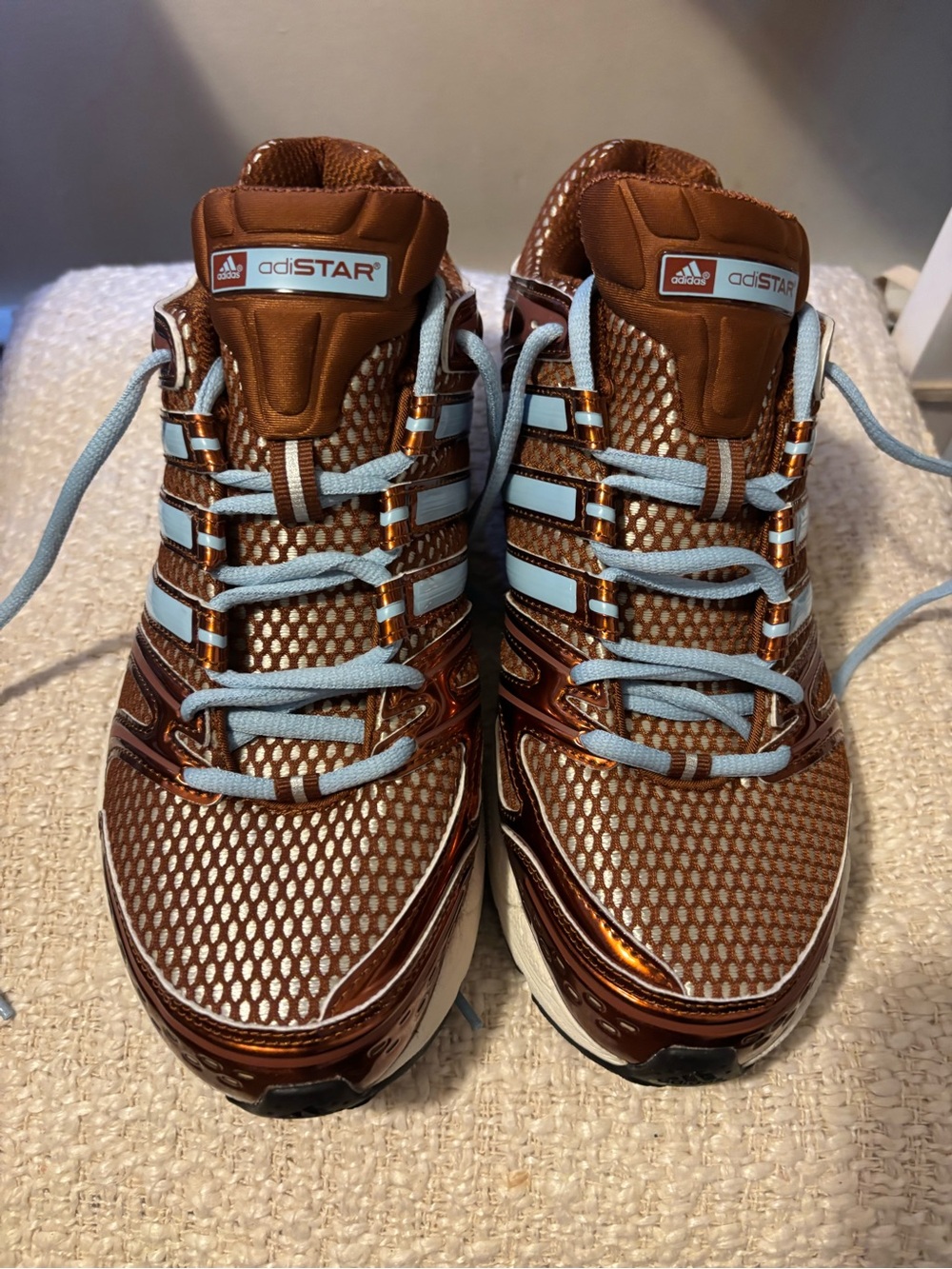 adidas adiSTAR Women's Brown with Light Blue Accent Athletic Running Shoes
